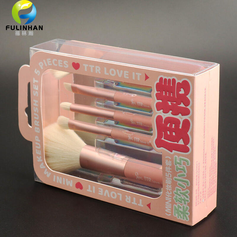 Custom Makeup Brush Box With Large Window Sleeve