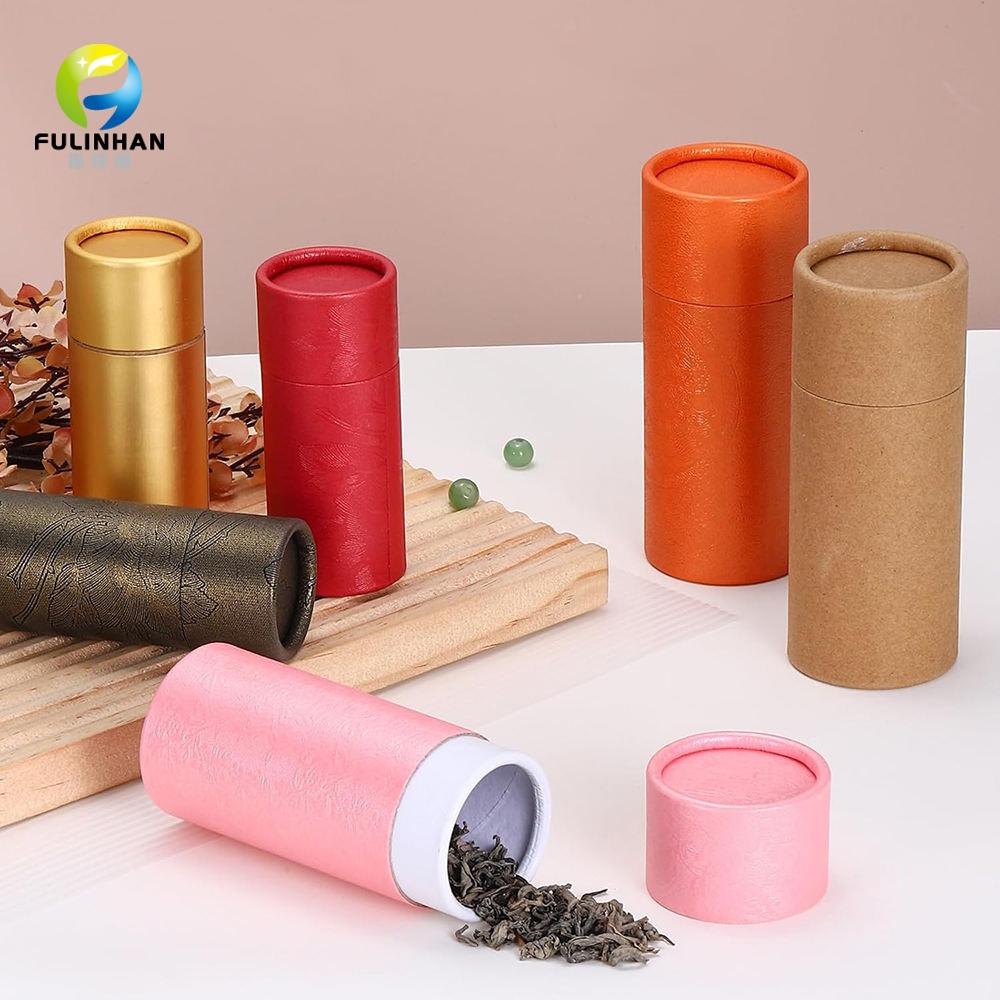 Custom Biodegradable Tea Paper Tube Packaging