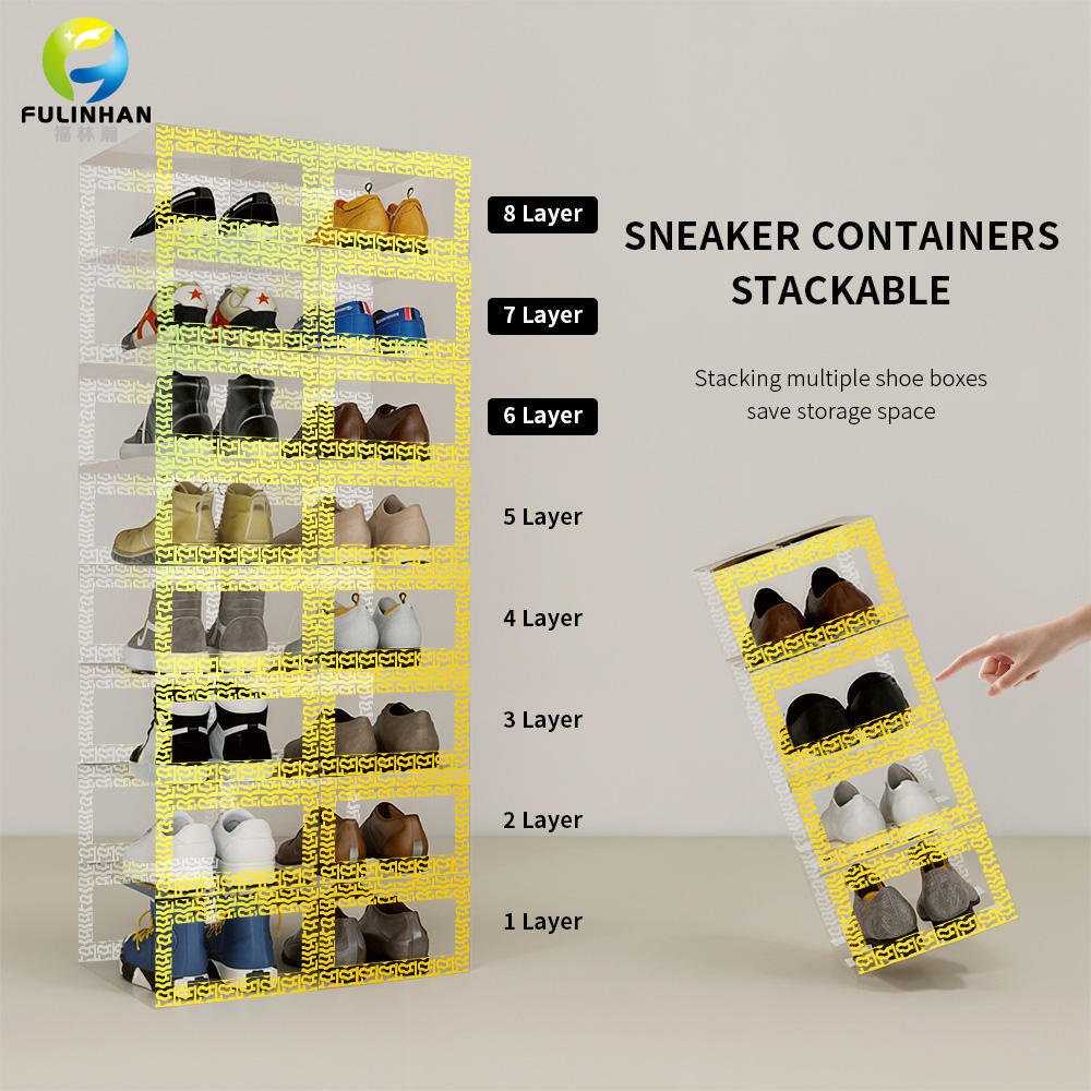 Custom Luxury Stackable Clear Shoe Storage Box