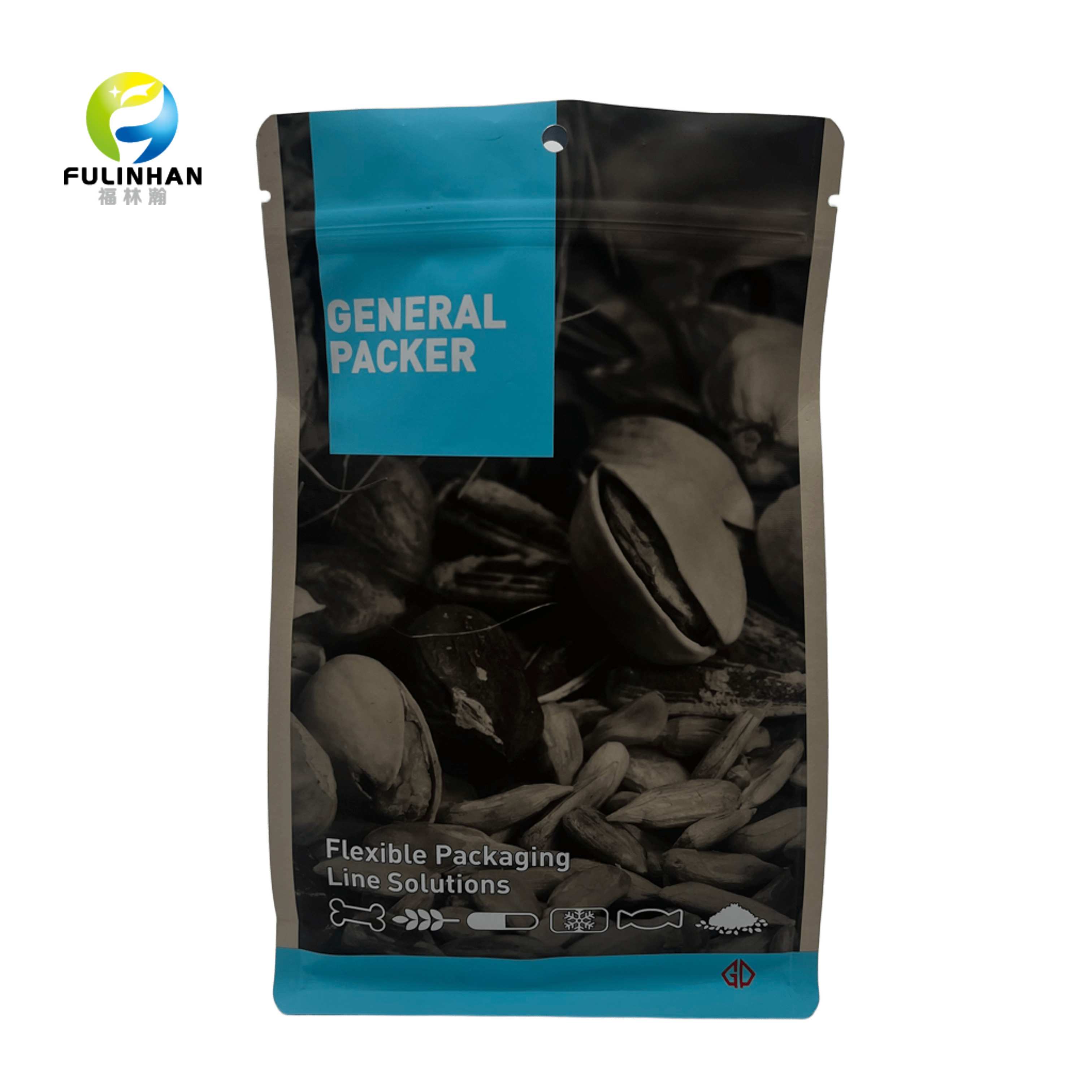 Custom Zipper Flat Bottom Pouch Manufacturer